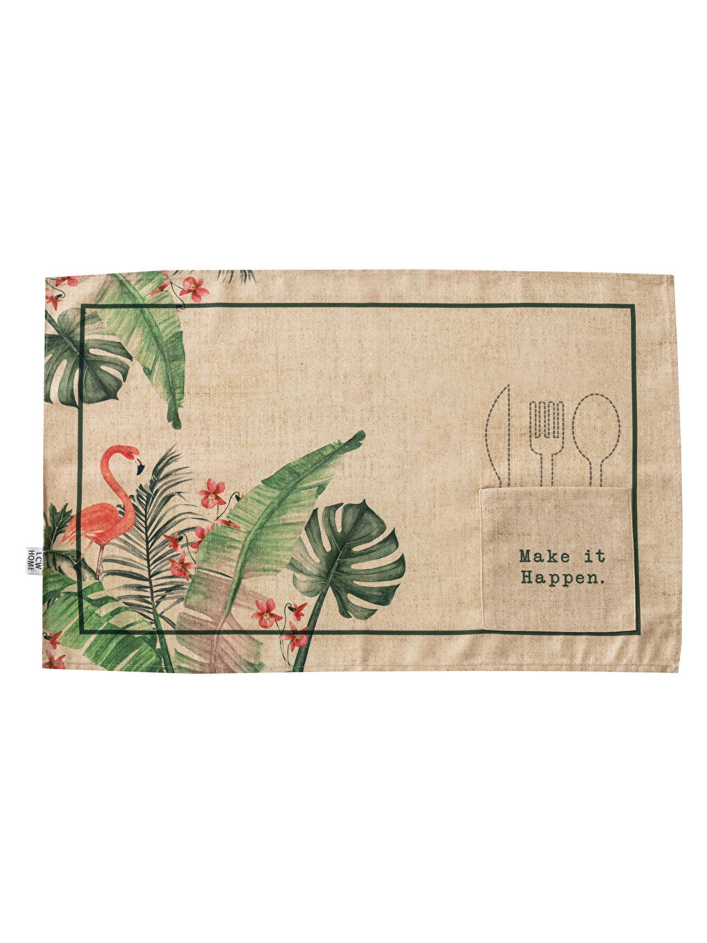 Karışık Flamingo Baskılı Amerikan Servisi 2'li 35x50 cm-2