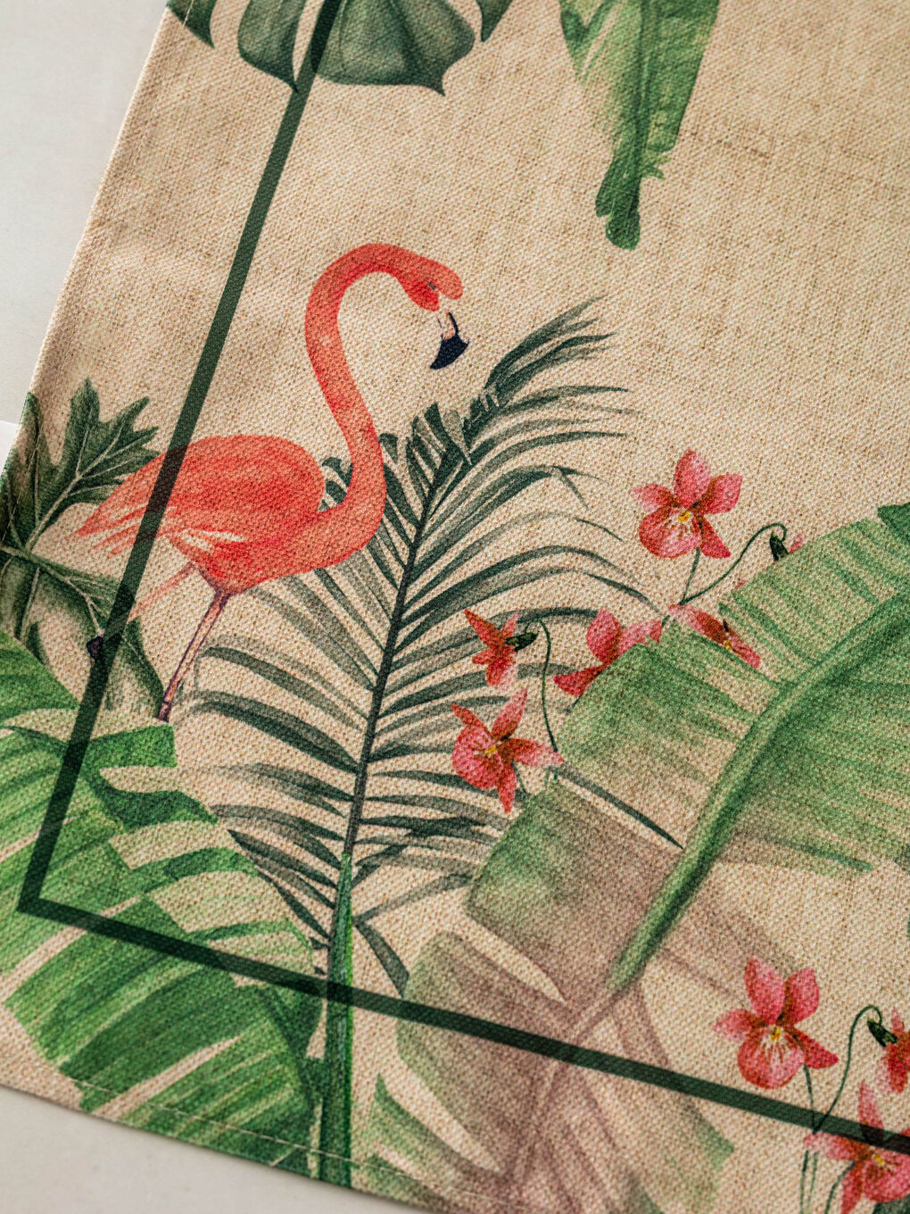 Karışık Flamingo Baskılı Amerikan Servisi 2'li 35x50 cm-3