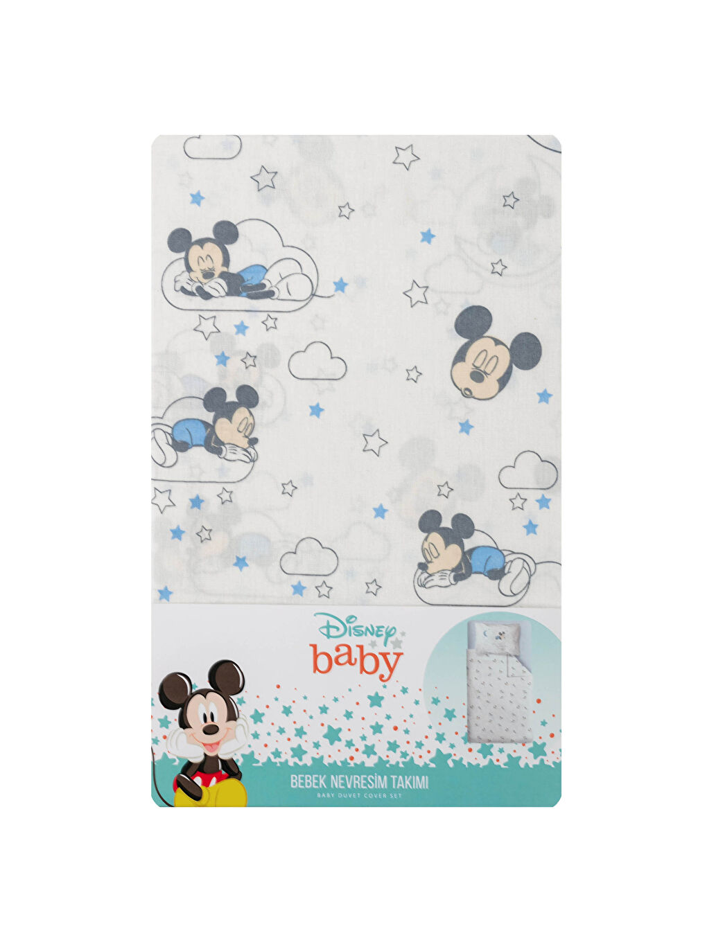 Mickey Mouse Lisanslı Erkek Bebek Dokuma Nevresim Takımı-5