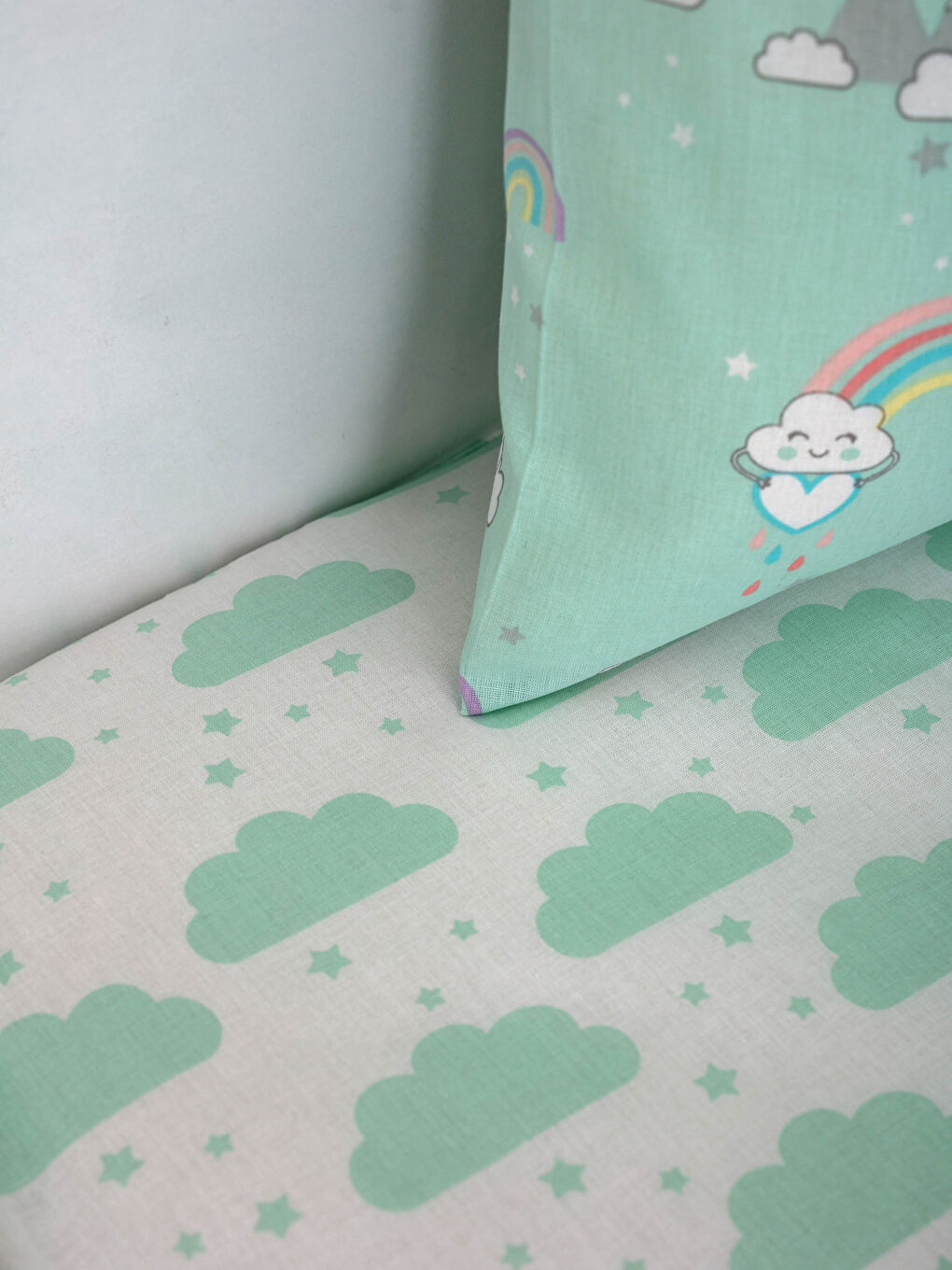 طقم غطاء لحاف أطفال منسوج مطبوع-2