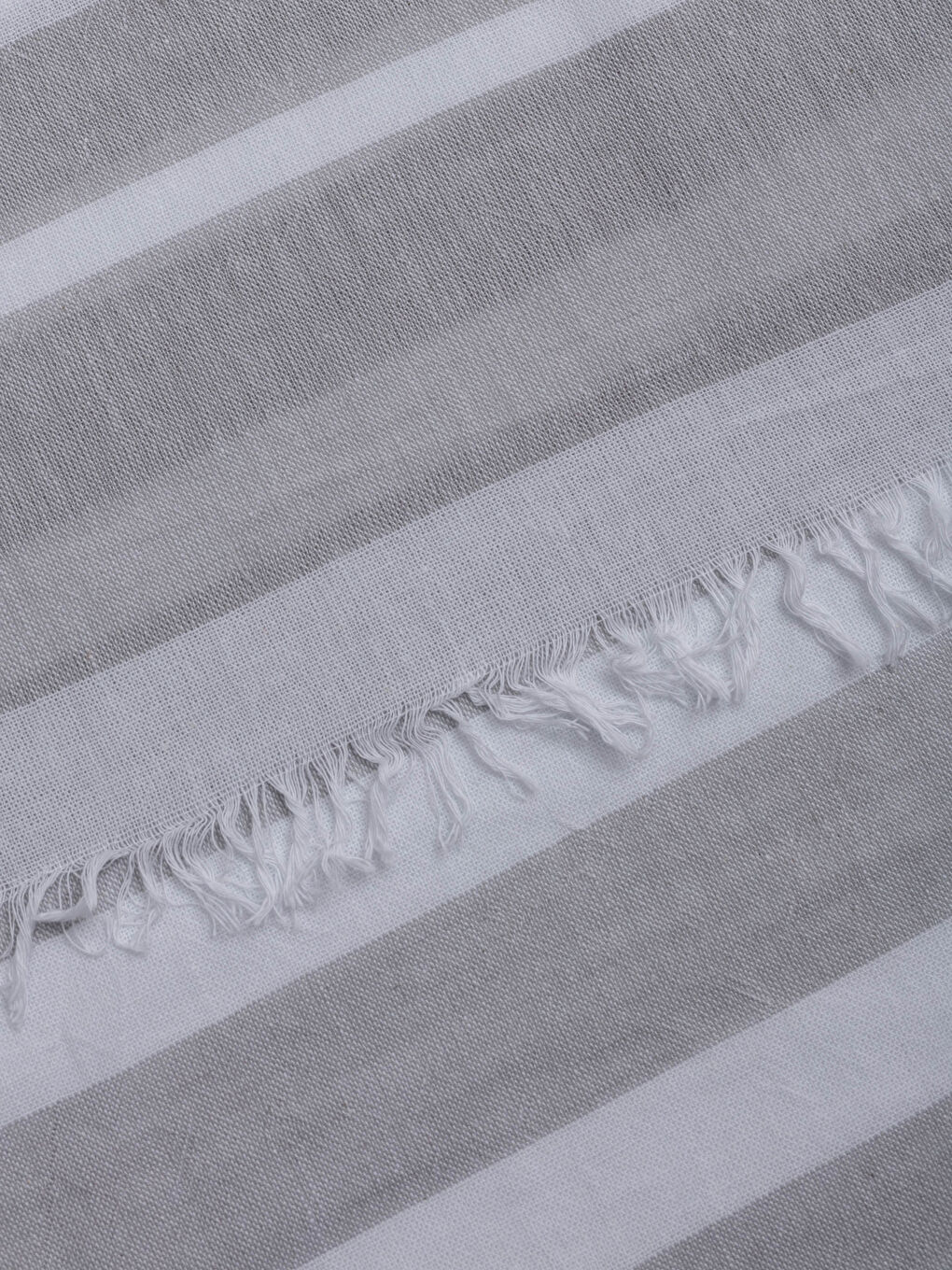 Gri Saçaklı Pamuklu Peştamal Havlu 90x165 cm-2