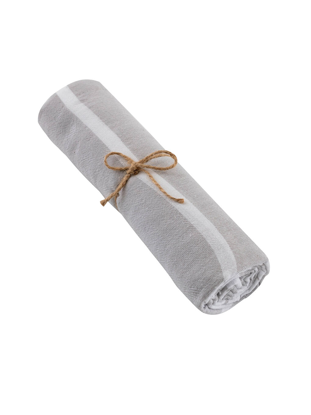 Gri Saçaklı Pamuklu Peştamal Havlu 90x165 cm-3