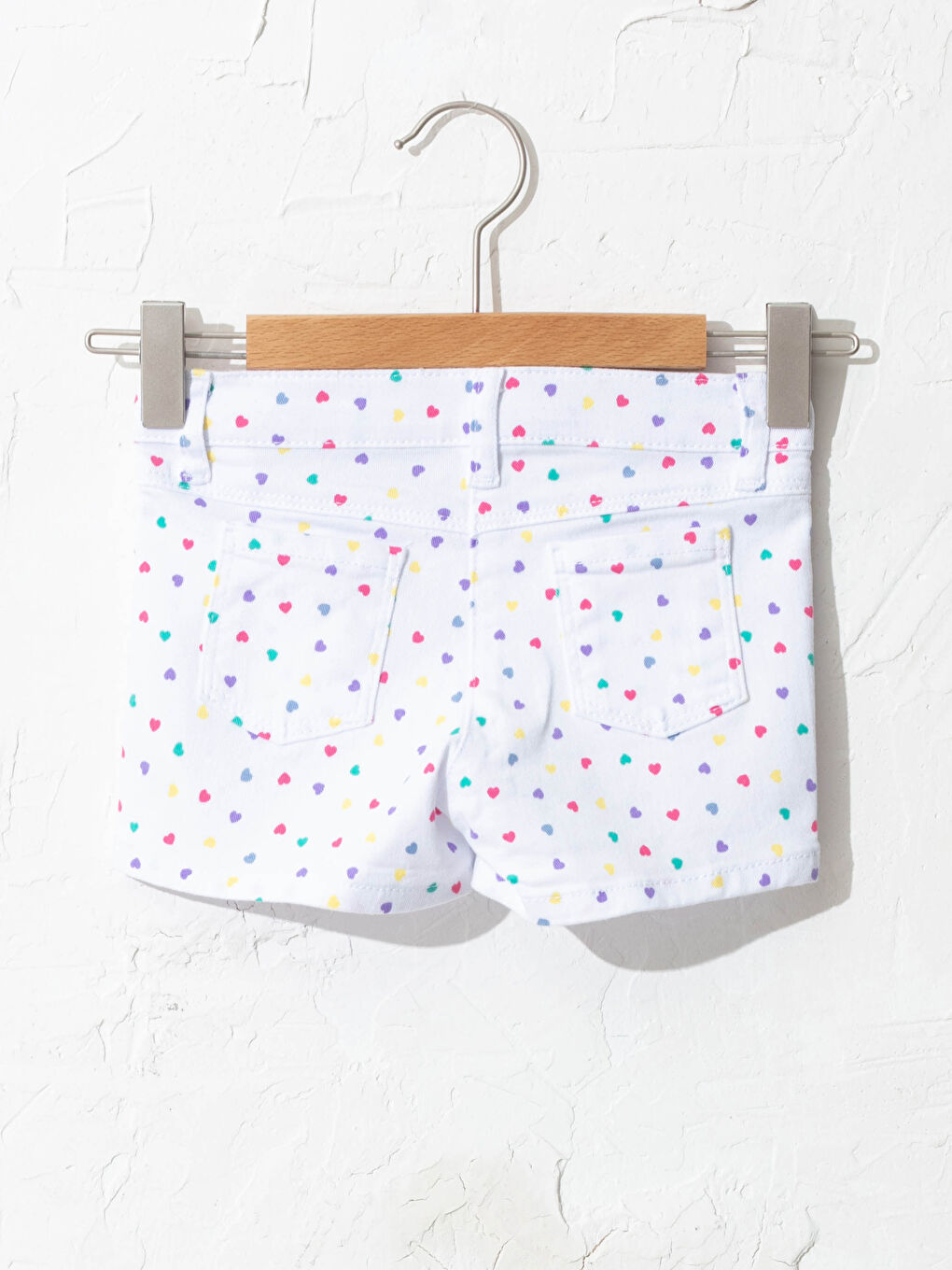 Short en gabardine pour bébé fille-1