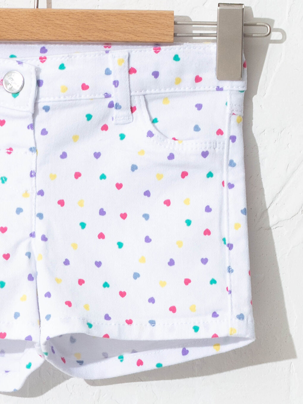 Short en gabardine pour bébé fille-2