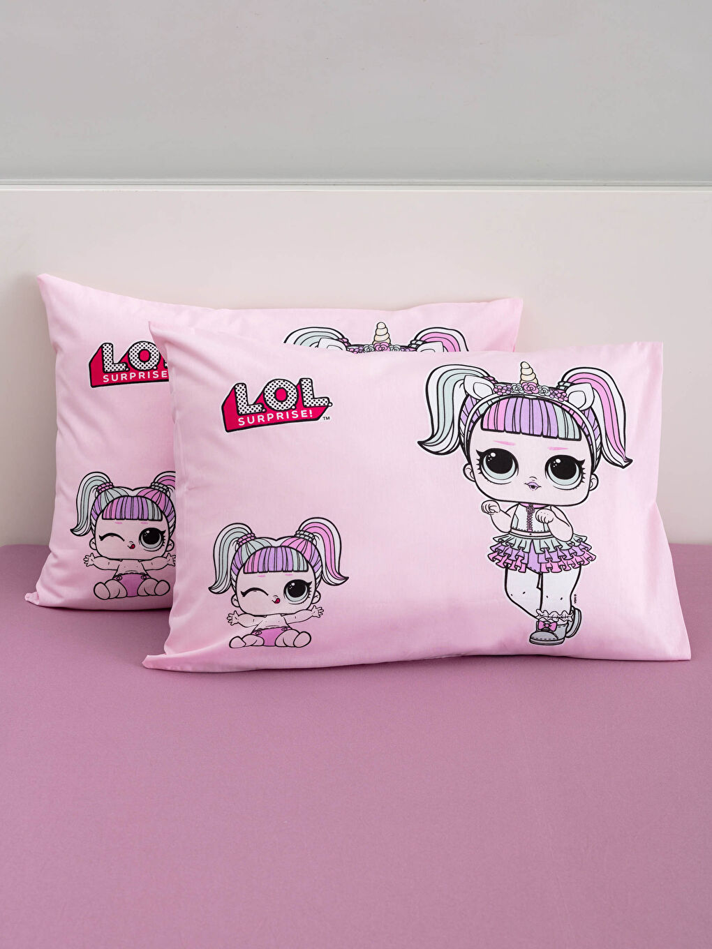 Taie d'Oreiller Enfant Tissée Sous Licence Lol 50x70 Cm