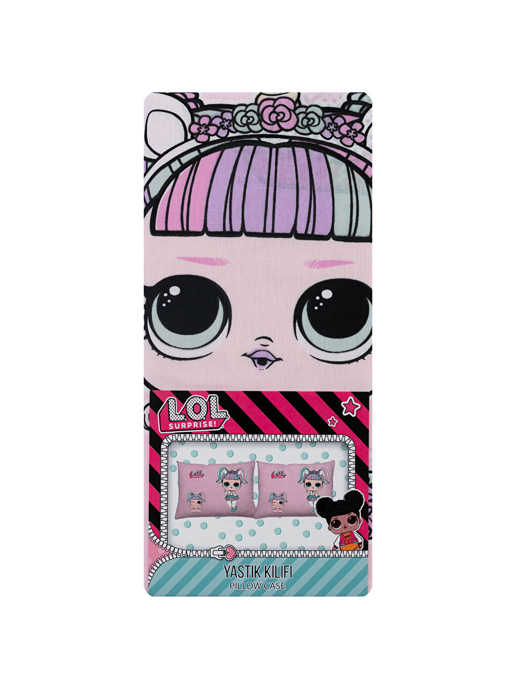 Taie d'Oreiller Enfant Tissée Sous Licence Lol 50x70 Cm-3