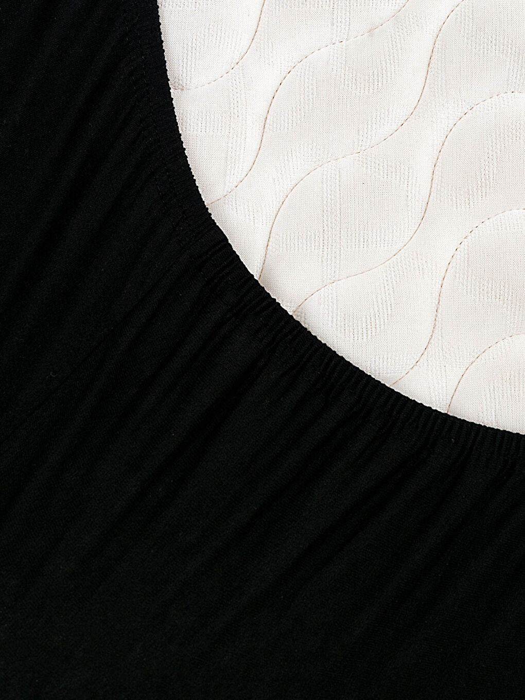 Siyah Çift Kişilik Lastikli Örme Çarşaf 180x200x30 cm-2