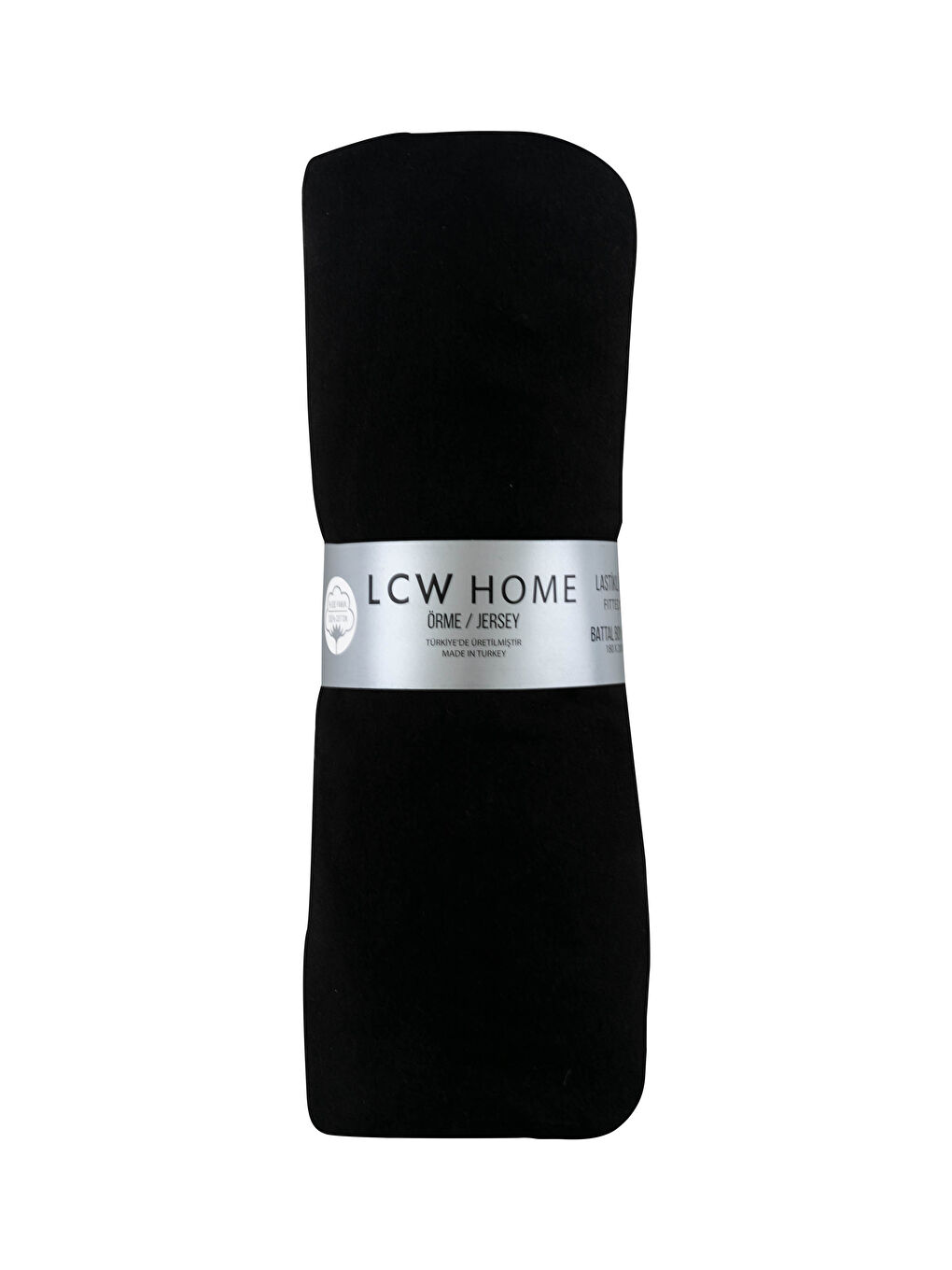 Siyah Çift Kişilik Lastikli Örme Çarşaf 180x200x30 cm-3