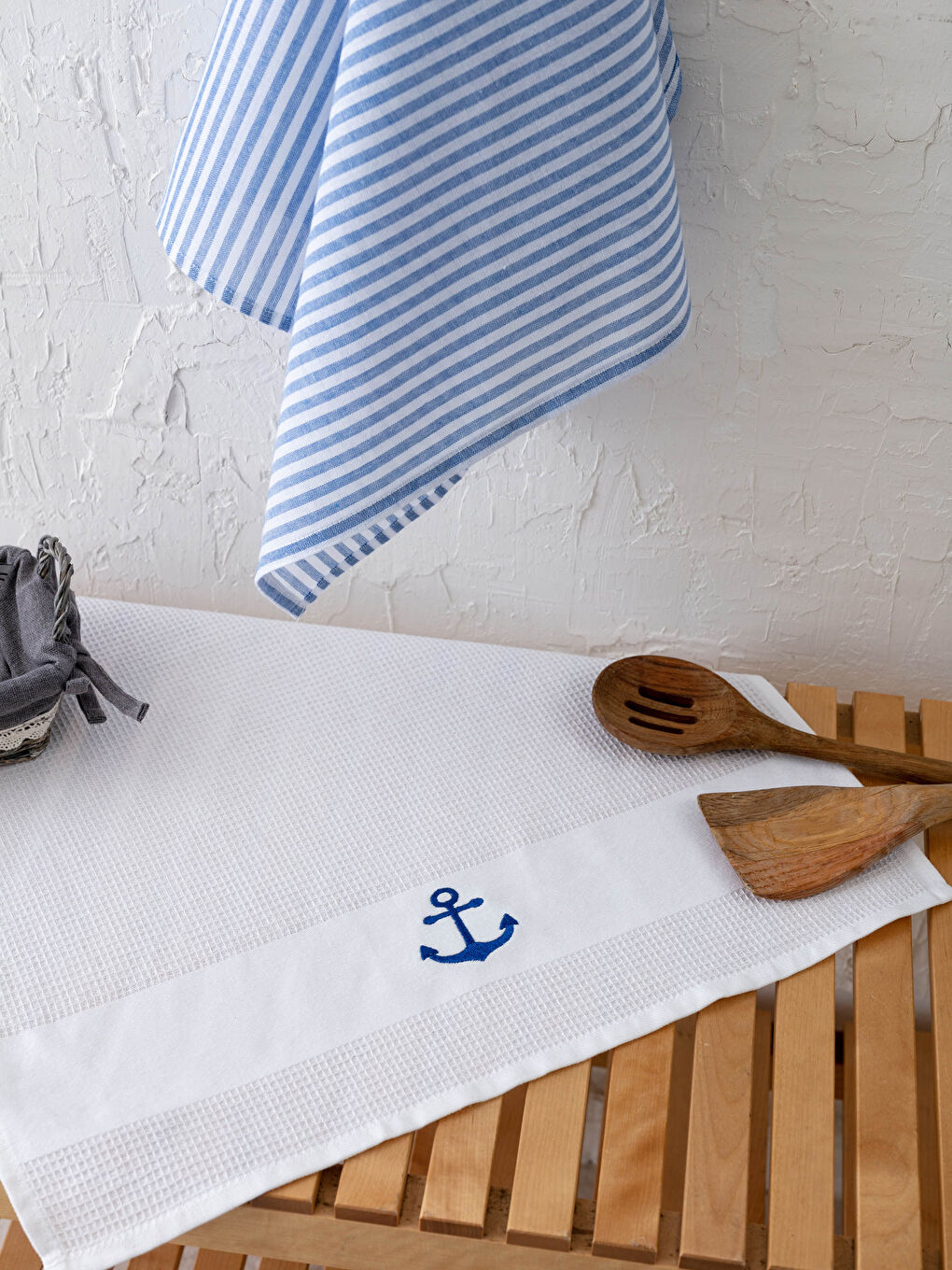 Embroidery Detailed Drying Cloth 2 Pieces 40x60 Cm-1