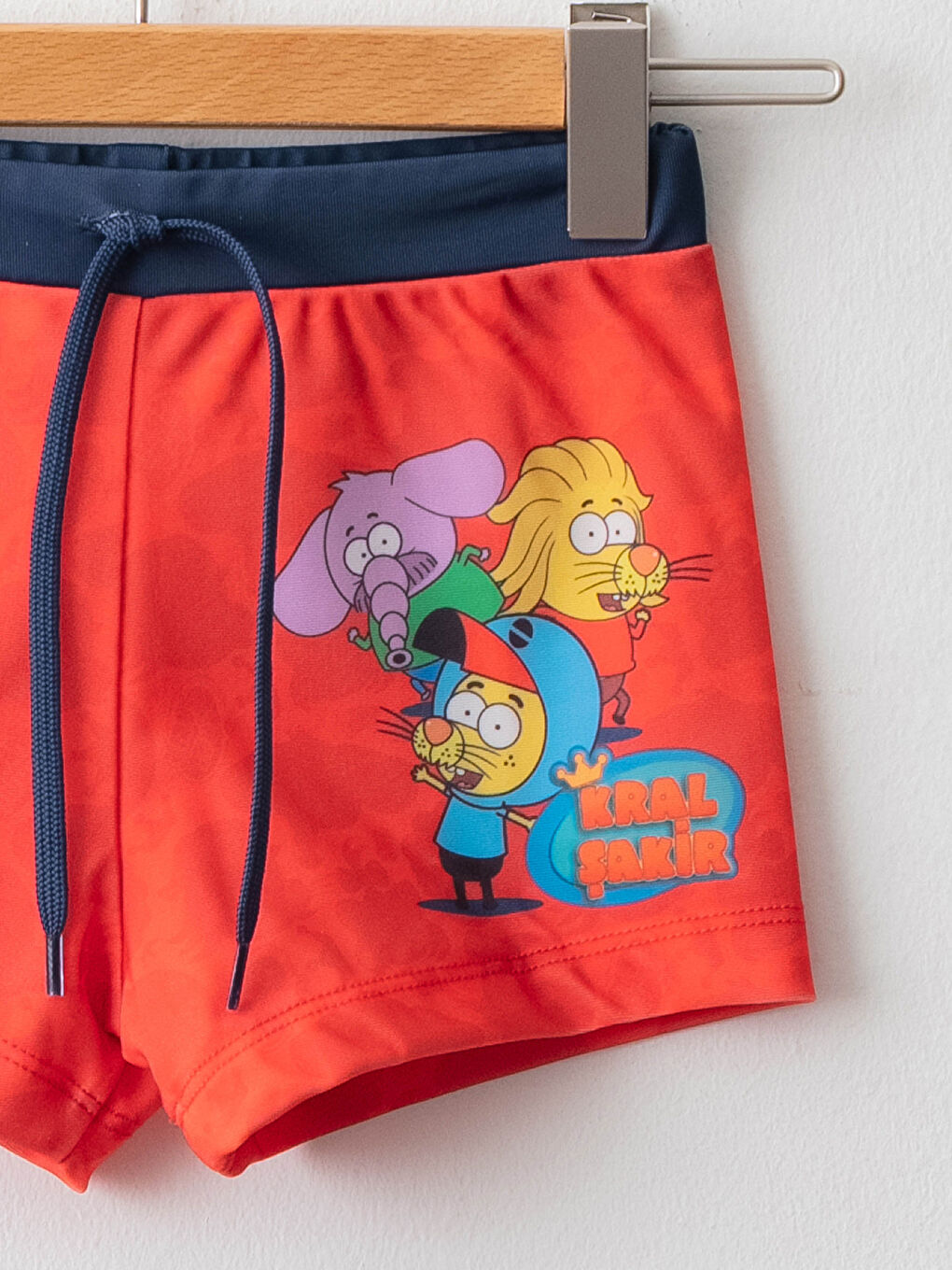 Kırmızı Kral Şakir Baskılı Hızlı Kuruyan Erkek Çocuk Boxer Mayo-2