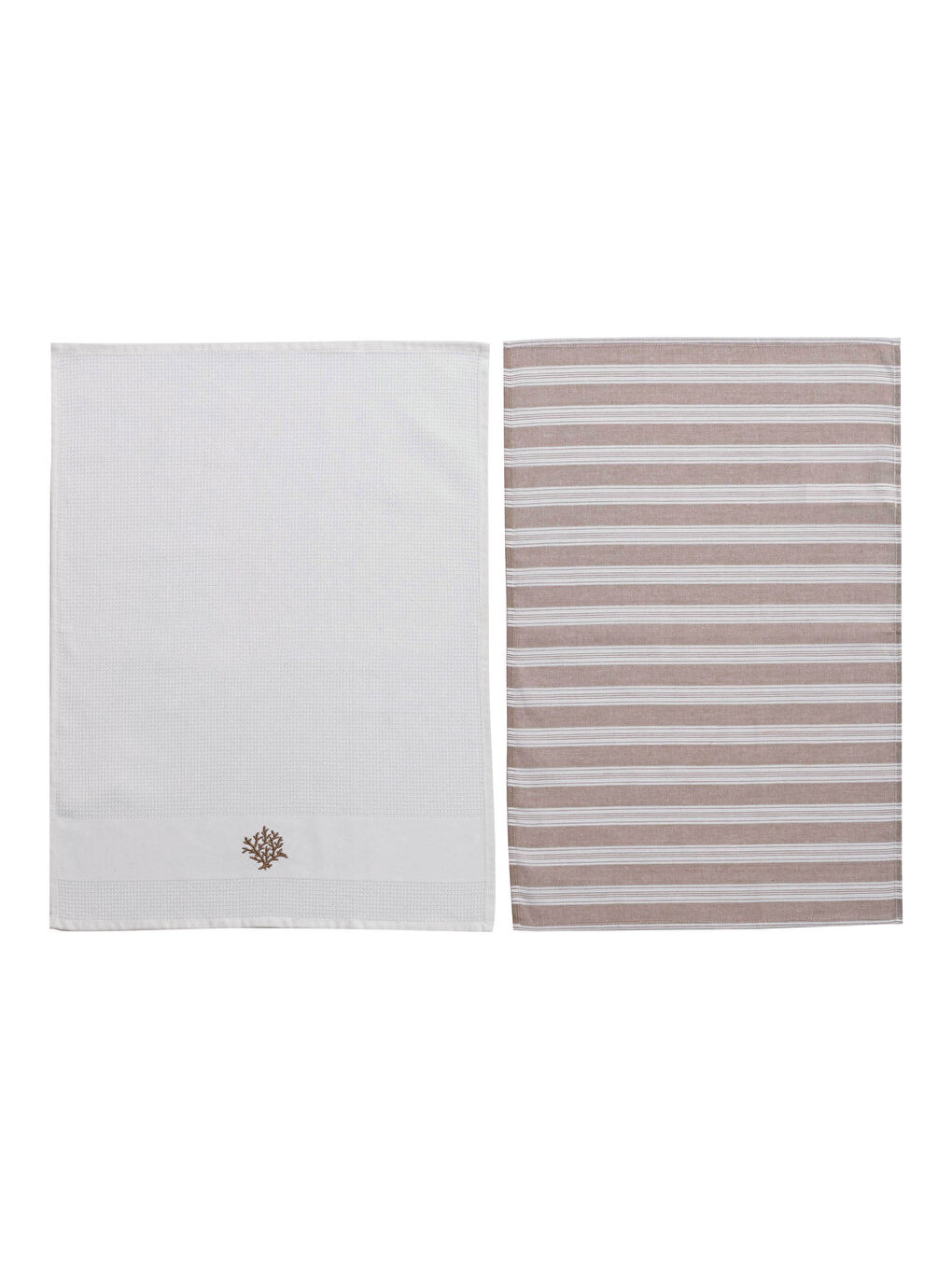 قطعة قماش تجفيف بتفاصيل تطريز 2 قطعة 40x60 سم-2