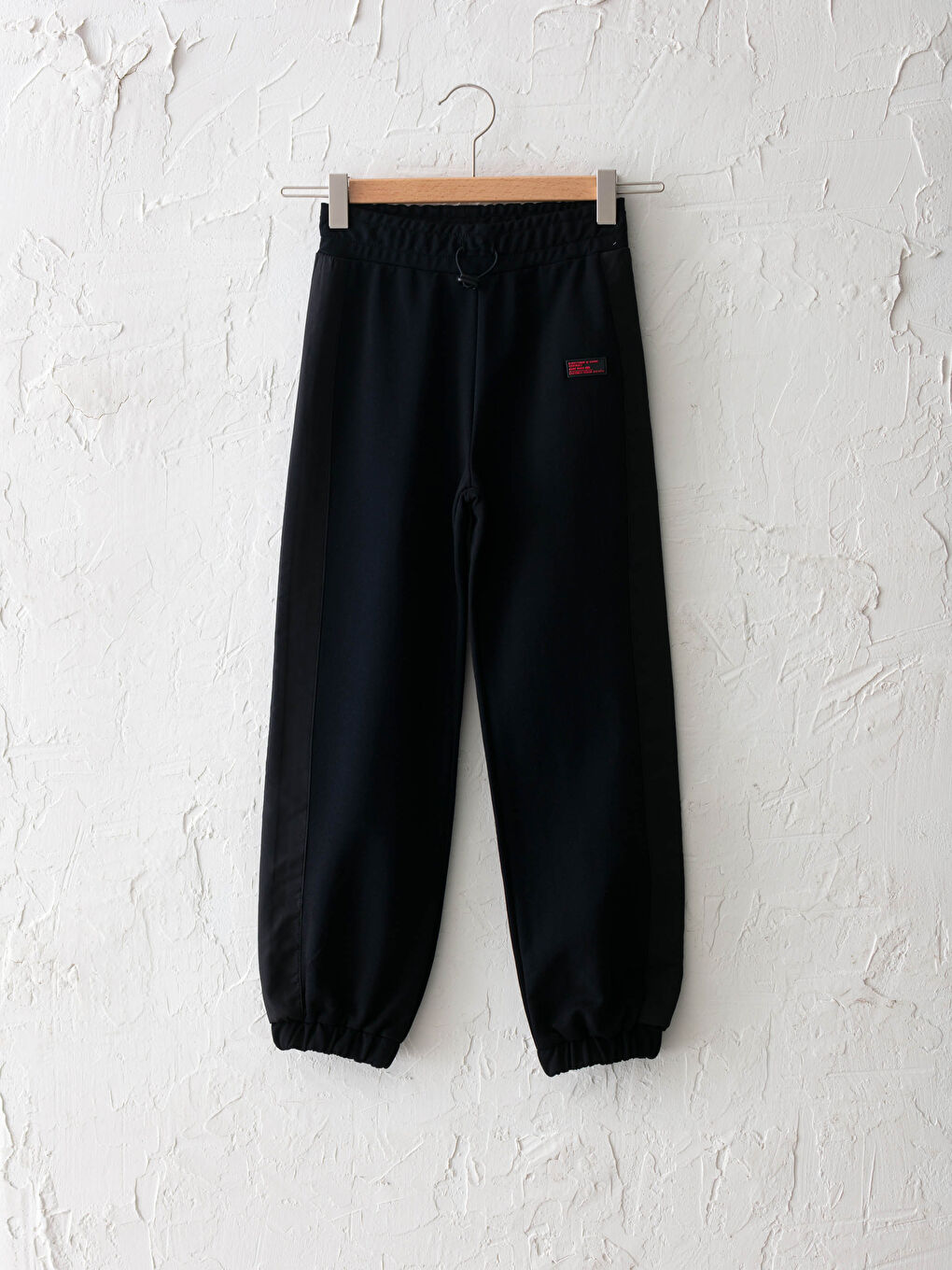 Siyah Beli Lastikli Basic Kız Çocuk Eşofman Altı