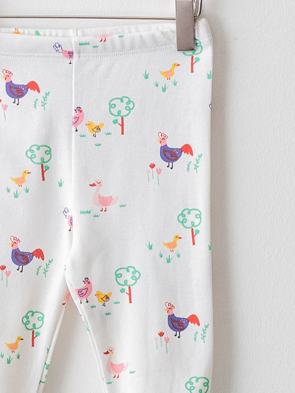 Ekru Beli Lastikli Patikli Kız Bebek Pantolon 2'li-2