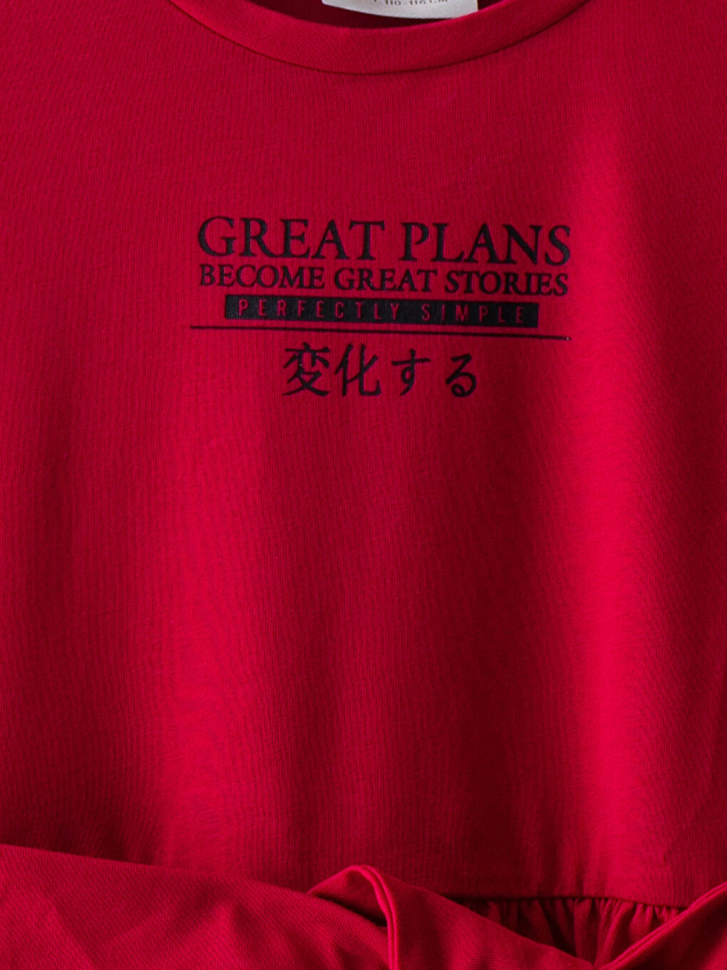 Fuşya Bisiklet Yaka Baskılı Kısa Kollu Kız Çocuk Elbise-2