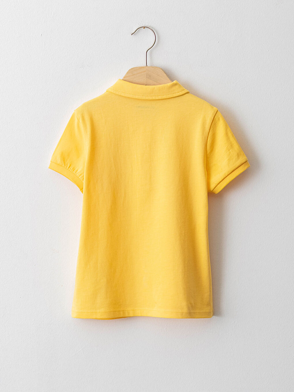 Polo Neck Basic Short Sleeve Girls' T-Shirt-1