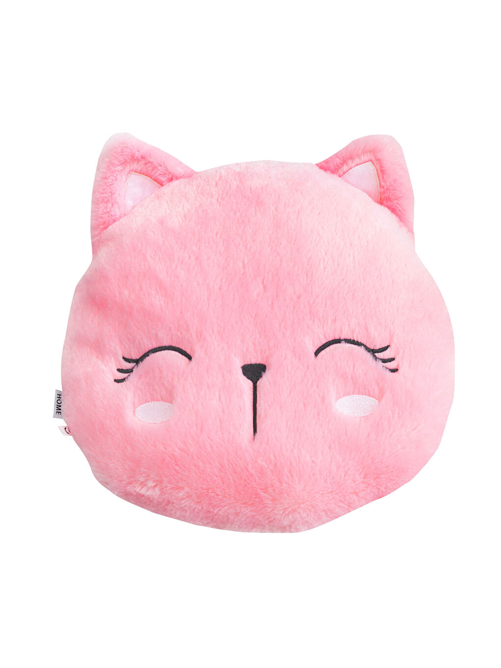 Pembe Bebek Pelüş Dolgulu Kedi Kırlent-1