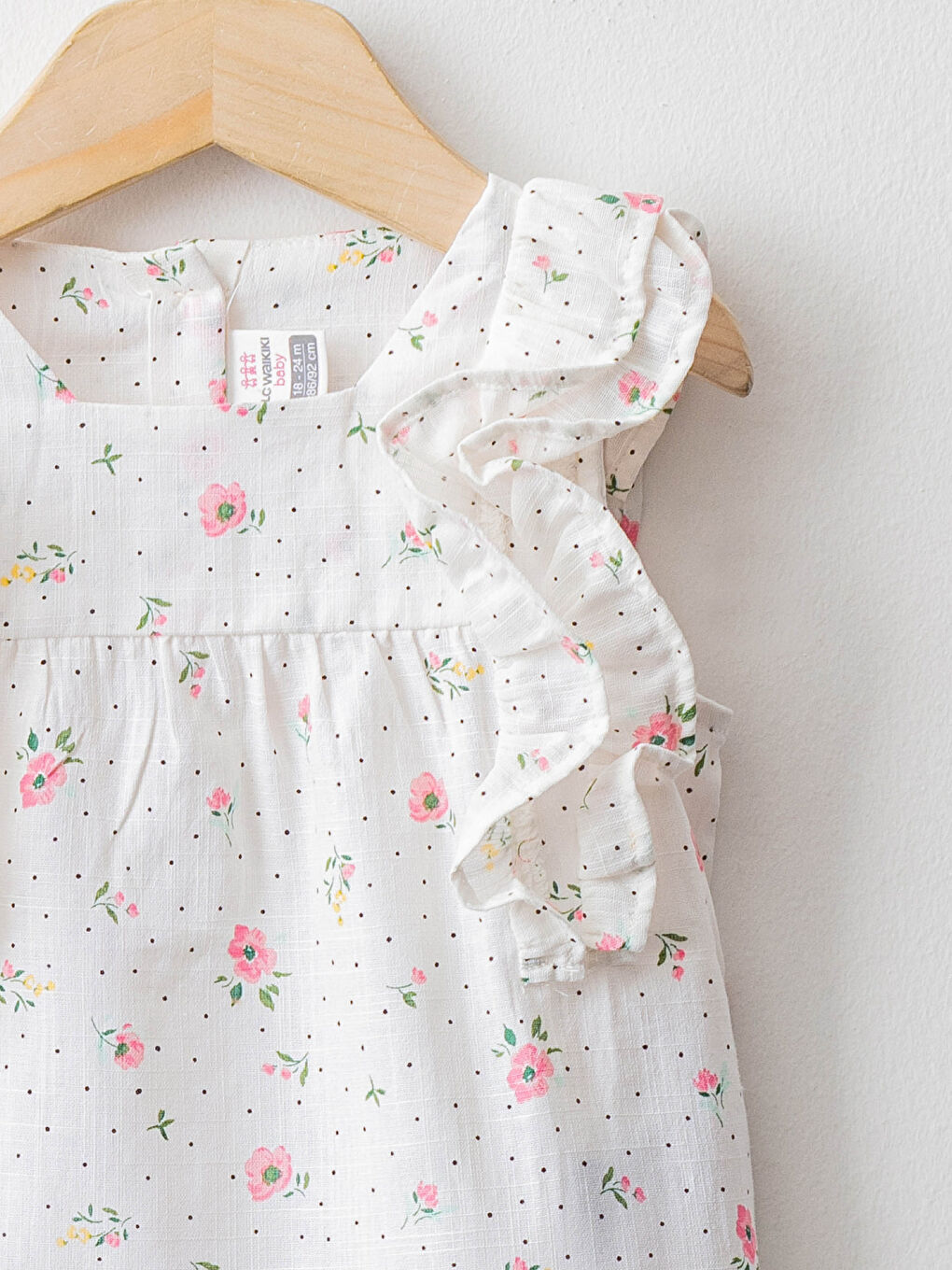 Square Neck Printed Poplin Baby Girl Blouse-2