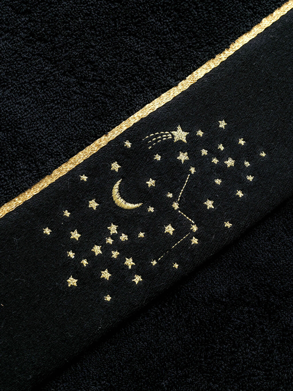 Siyah Simli Yüz Havlusu-3