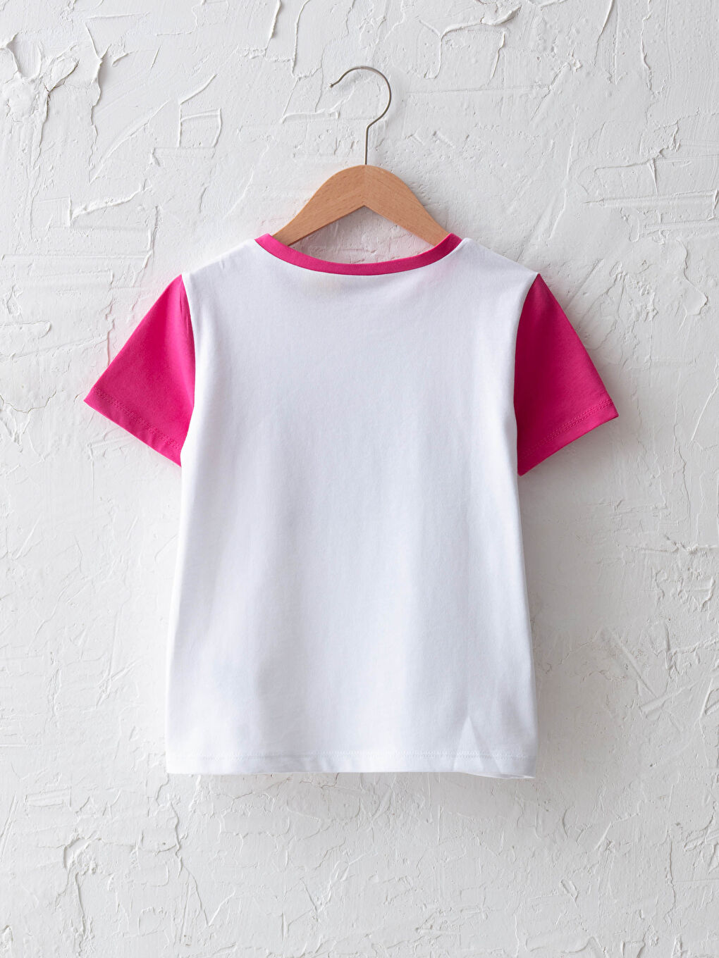 Crew Neck Minnie Mouse Printed Short Sleeve Girls' T-Shirt-1