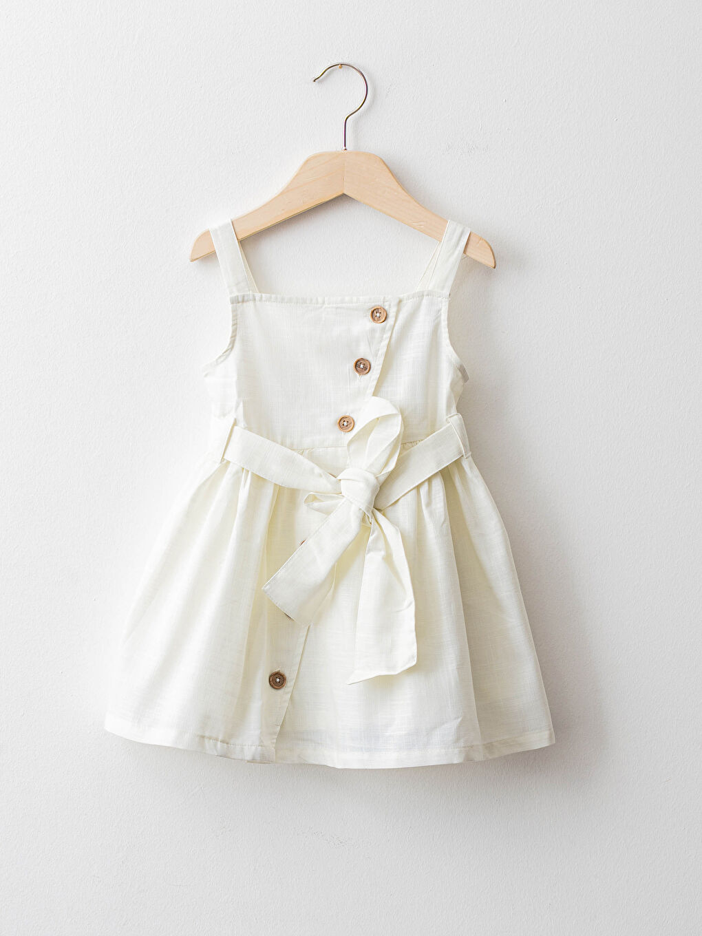 LCW baby Strappy Square Collar Button Detailed Baby Girl Dress -S1DK65Z1-FDJ