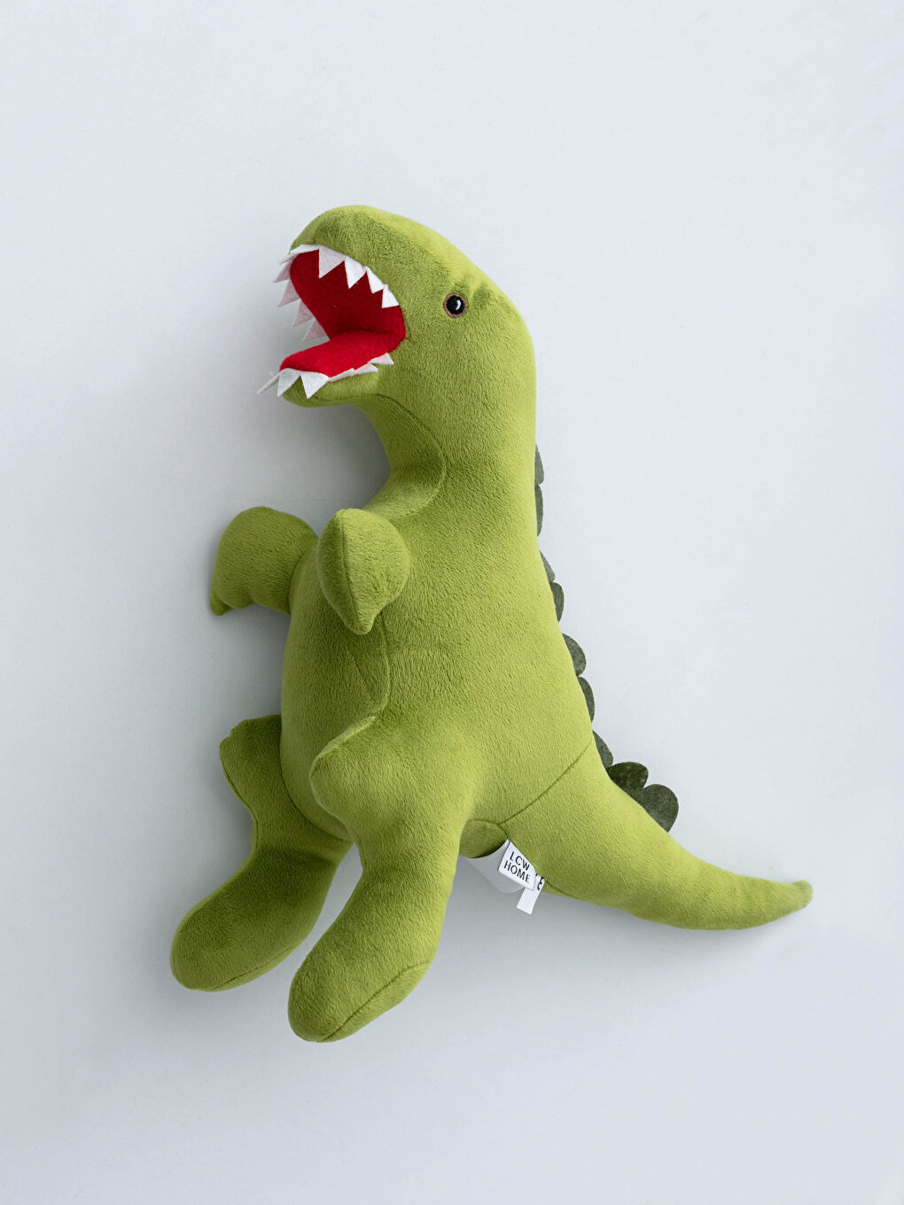 Turkuaz Pelüş Dolgulu Nakışlı Bebek Dinozor Kırlent-2