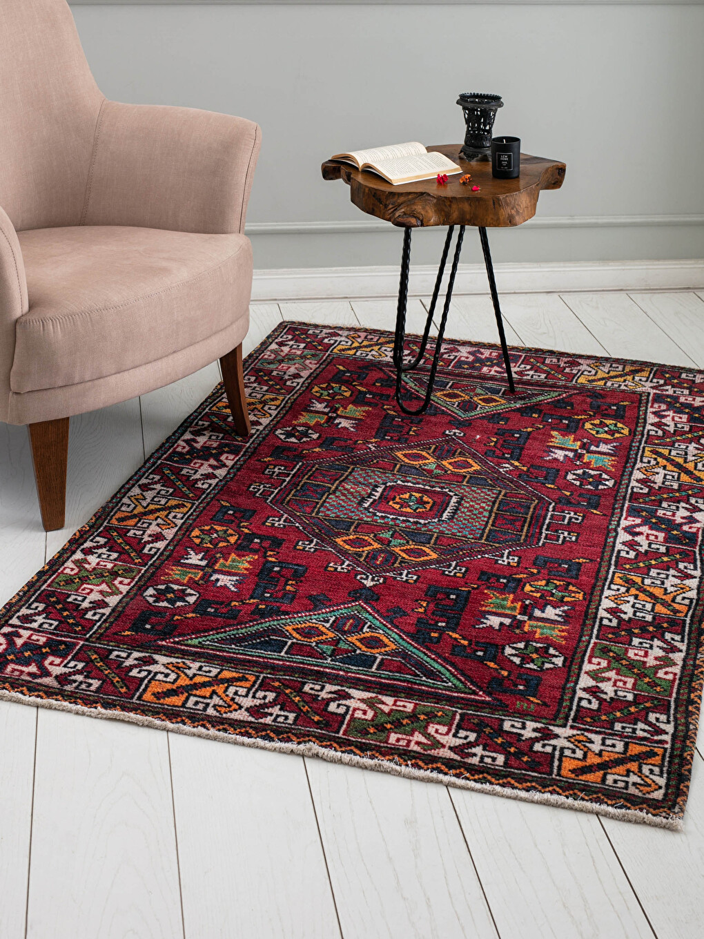 Karışık Baskılı Motto Halı  120x180 cm