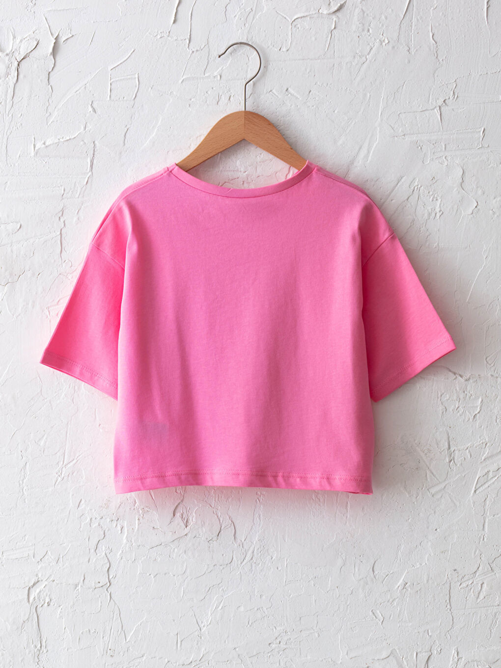 Crew Neck Printed Short Sleeve Girls' T-Shirt-1