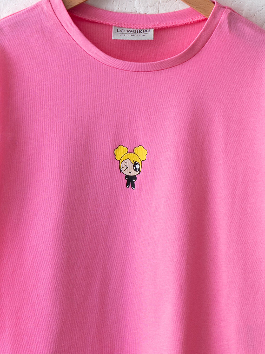 Crew Neck Printed Short Sleeve Girls' T-Shirt-2