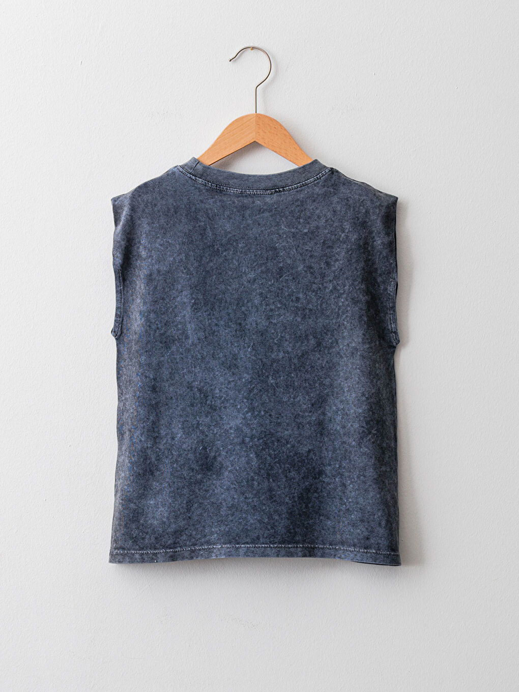 Mavi Bisiklet Yaka Aslan Kral Baskılı Pamuklu Kız Çocuk Atlet-1