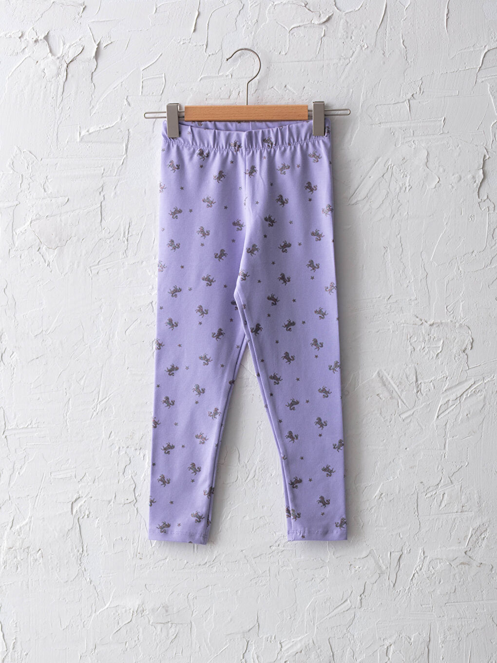 Printed Cotton Girls Long Leggings