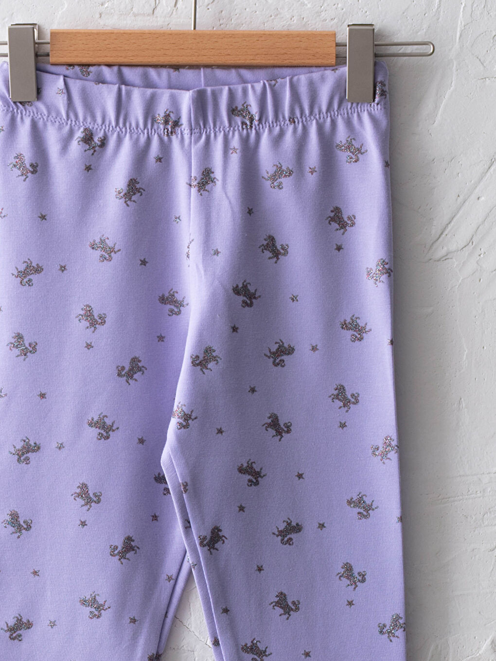 Printed Cotton Girls Long Leggings-2