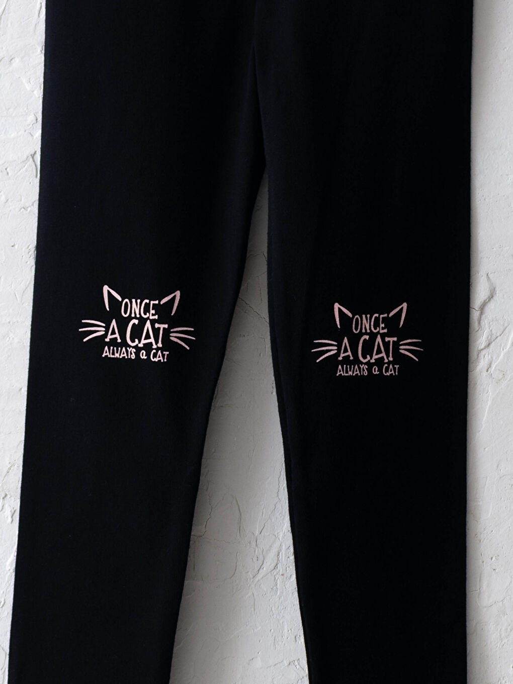 Elastic Waist Printed Cotton Girl Long Tights-2