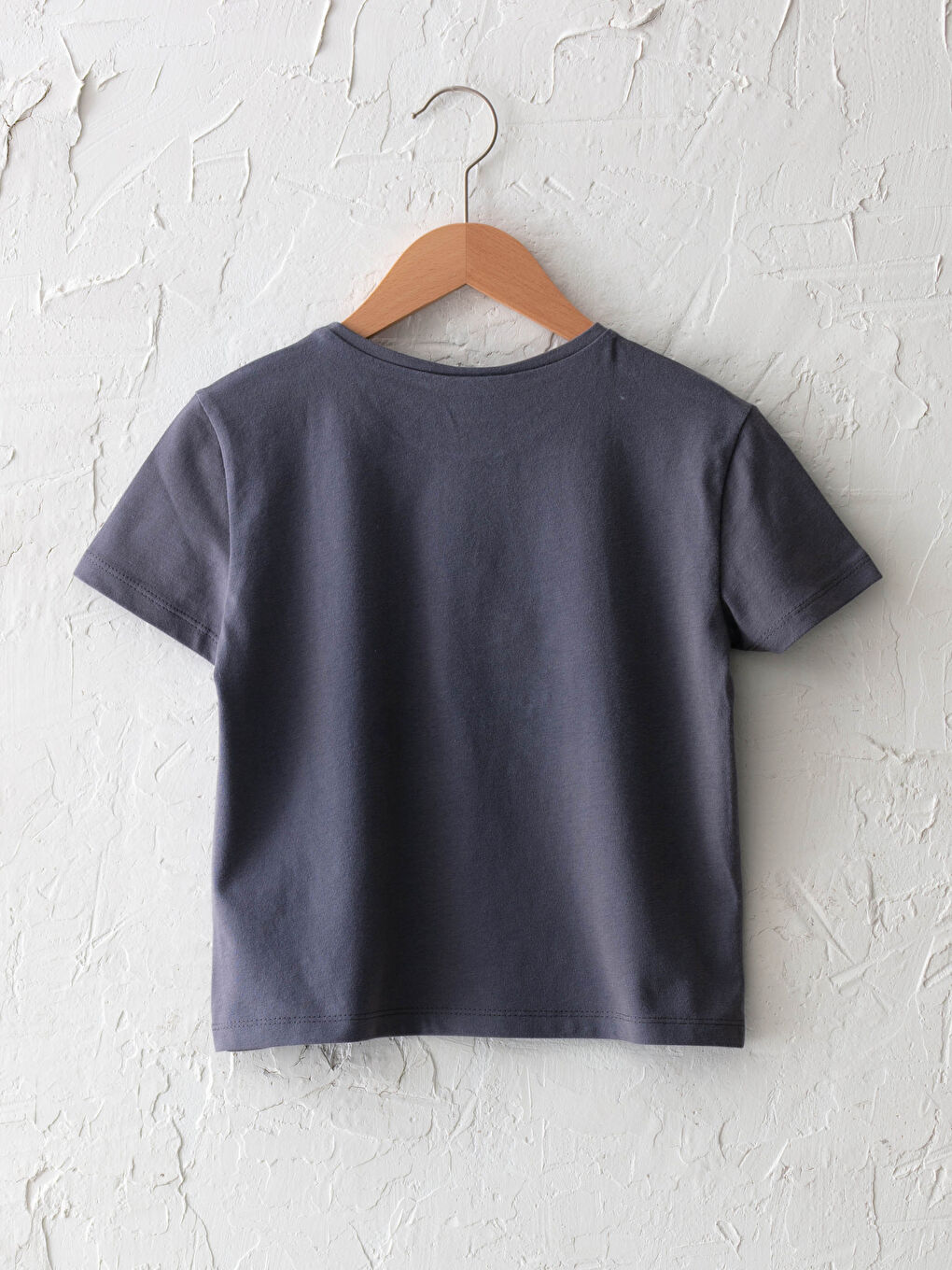 Футболка с круглым вырезом, с принтом, с коротким рукавом, для девочек-1