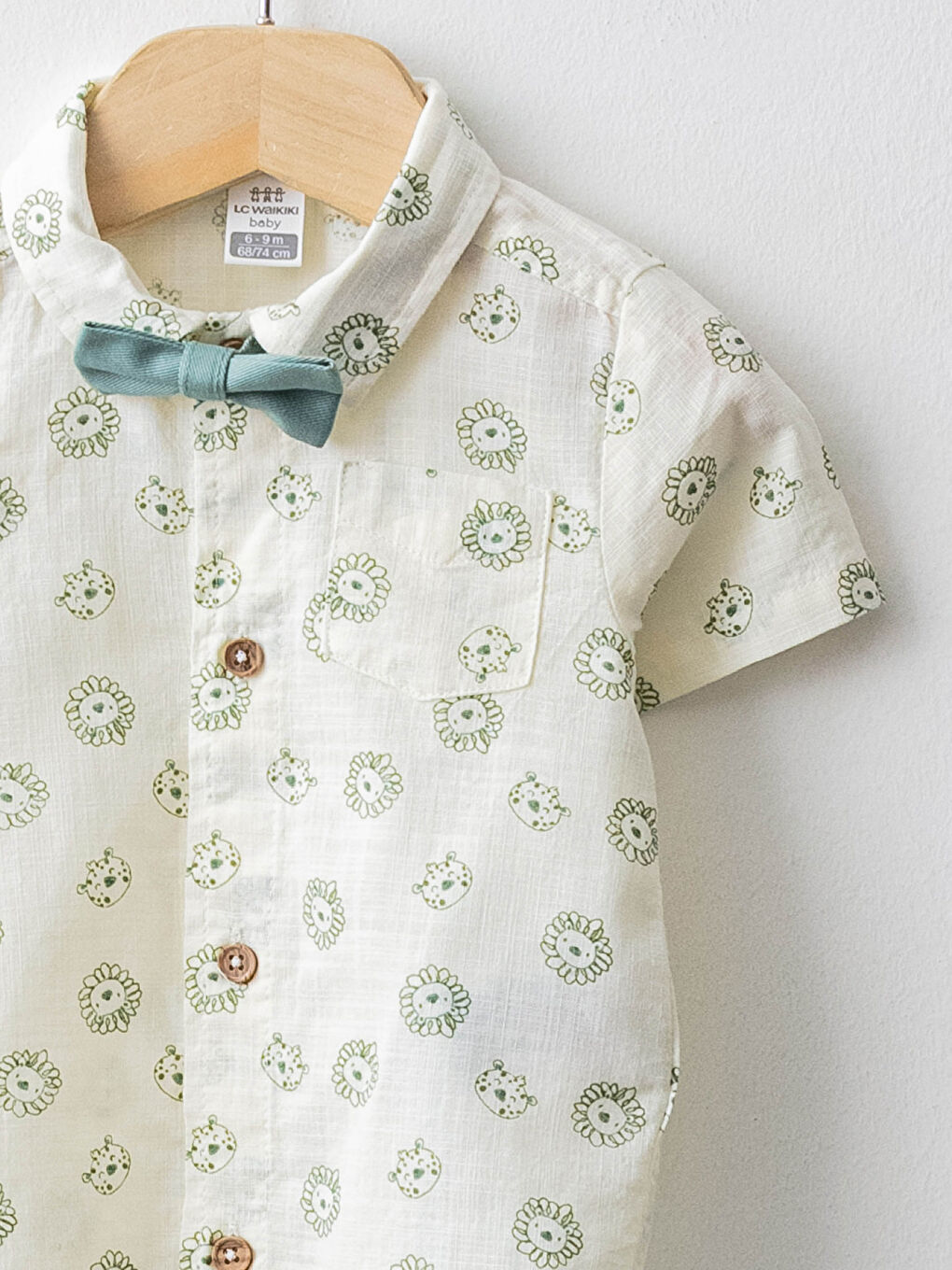 Ensemble Chemise et Short Imprimés à Manches Courtes pour Bébés Garçons à Col-2