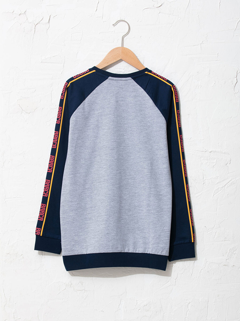 T-Shirt Garçon De Fan Manches Longues Imprimé FC Barcelone Col Rond-1