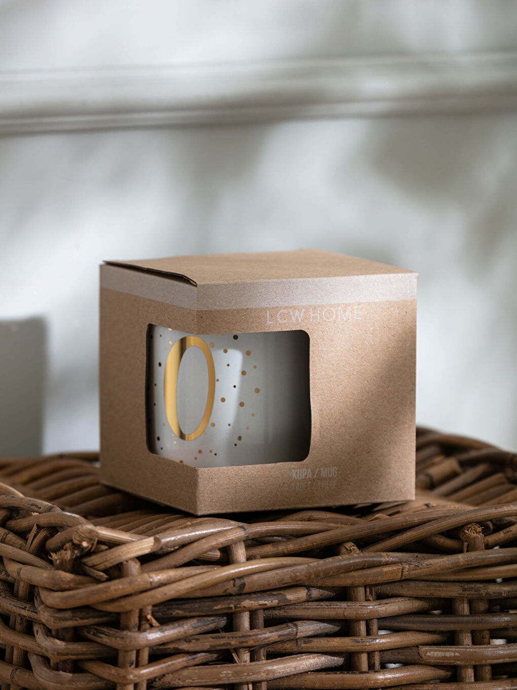 Sarı O Harfi Gold Baskılı Seramik Kupa Bardak-2