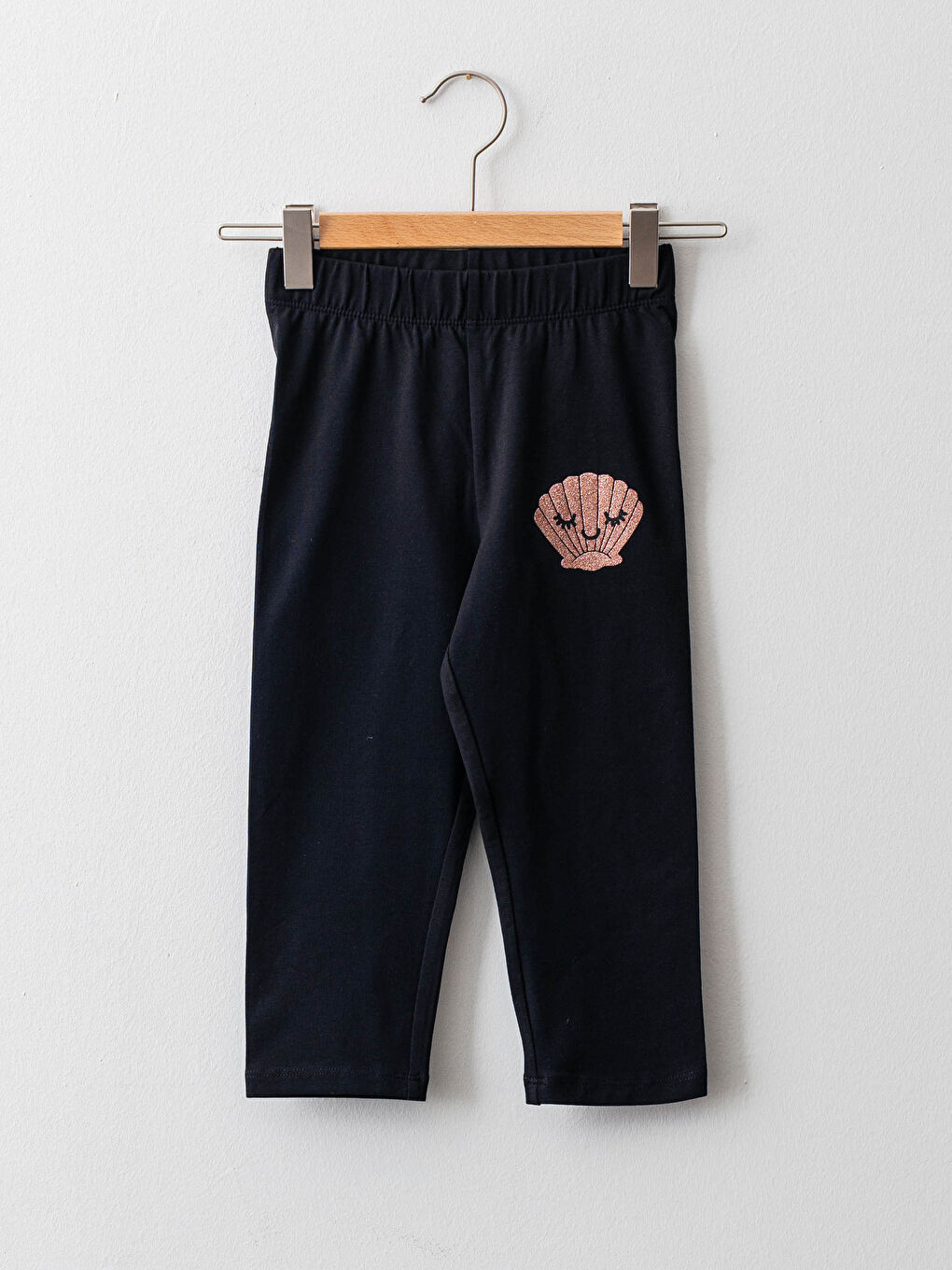 Leggings 3/4 Longueur en Coton Imprimé à Taille Élastique pour Fille