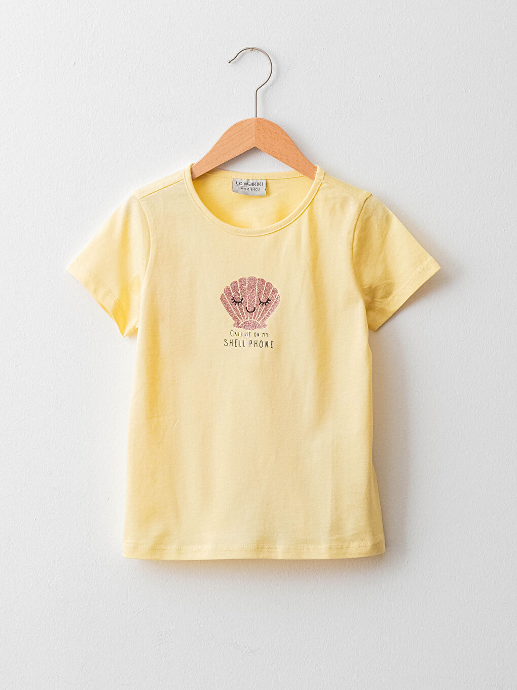 T-shirt Fille en Coton à Manches Courtes Imprimé Col Rond