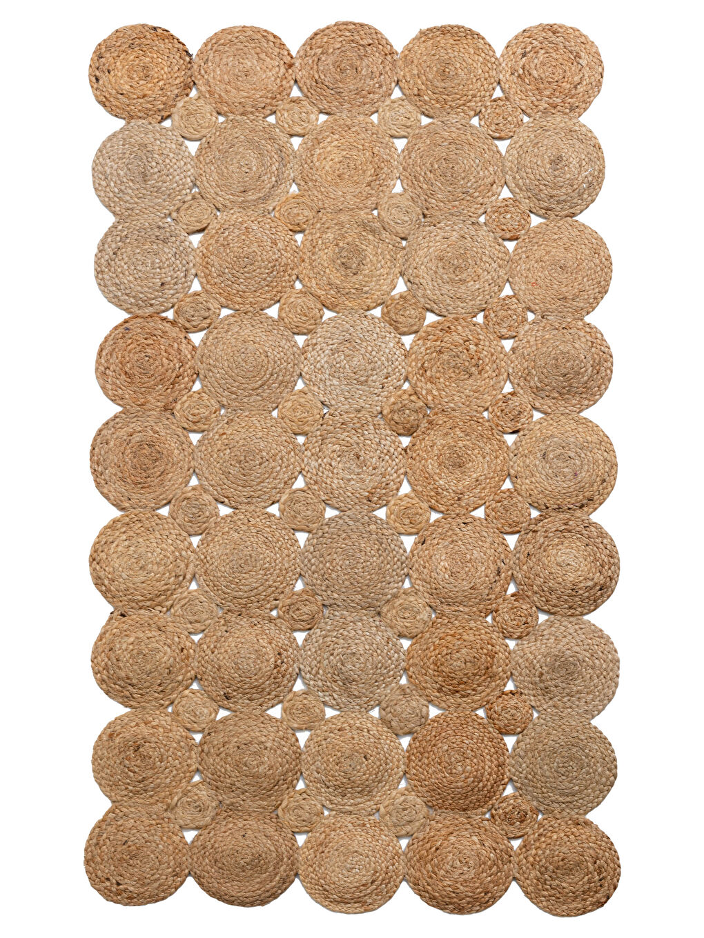 Bej Kendinden Desenli Jüt Halı  80x140 cm-1