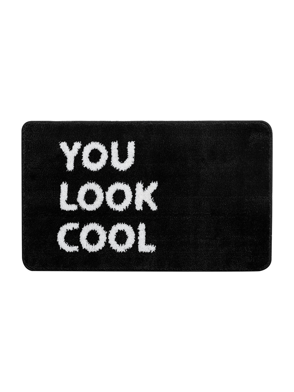 Gri Slogan Baskılı Banyo Paspası 50x80 cm-1