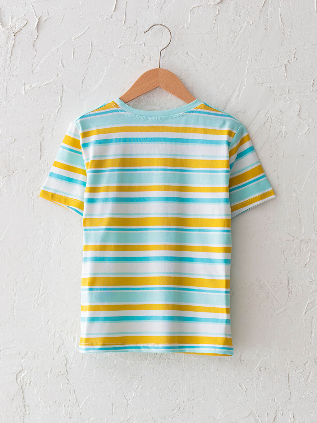 Crew Neck Striped Short Sleeve Boys' T-Shirt-1