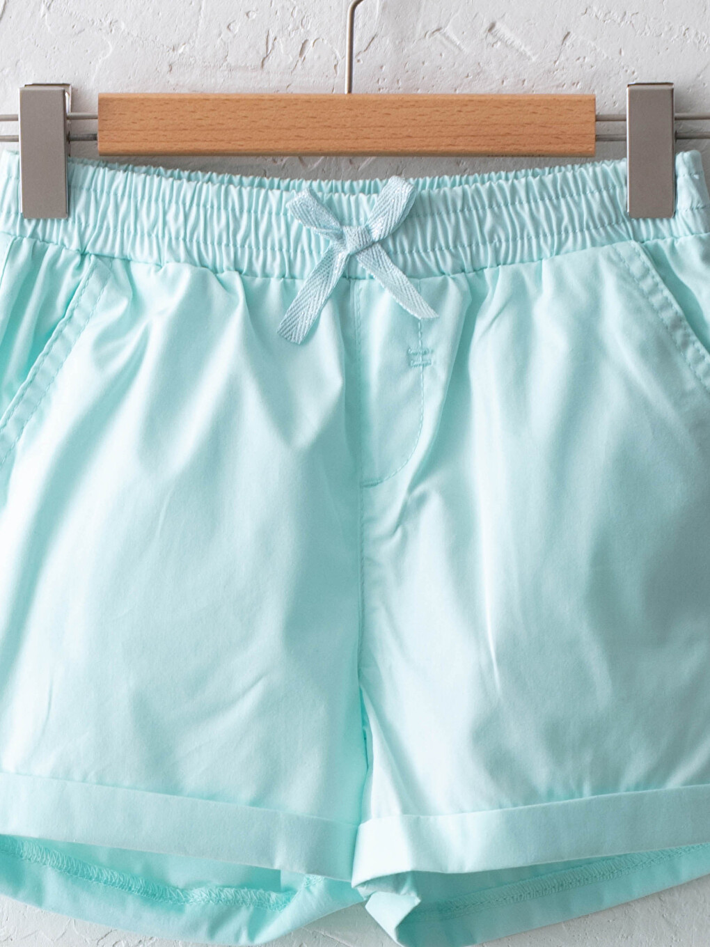 Basic Elastic Waist Girls' Shorts-2
