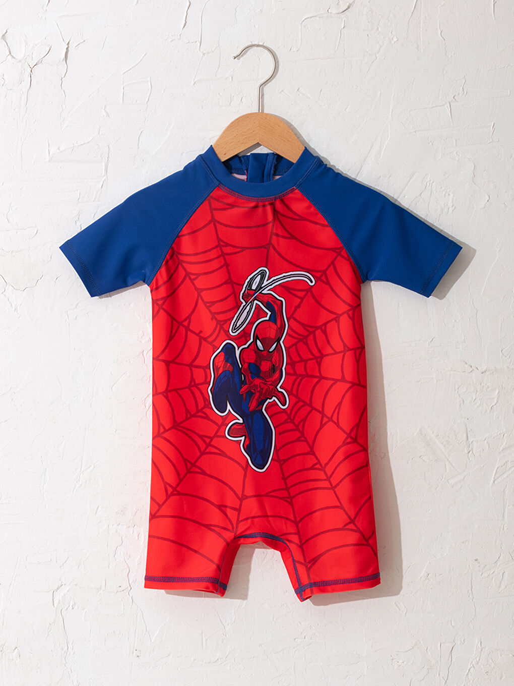 Kırmızı Erkek Bebek Spiderman Baskılı Yüzme Giyim