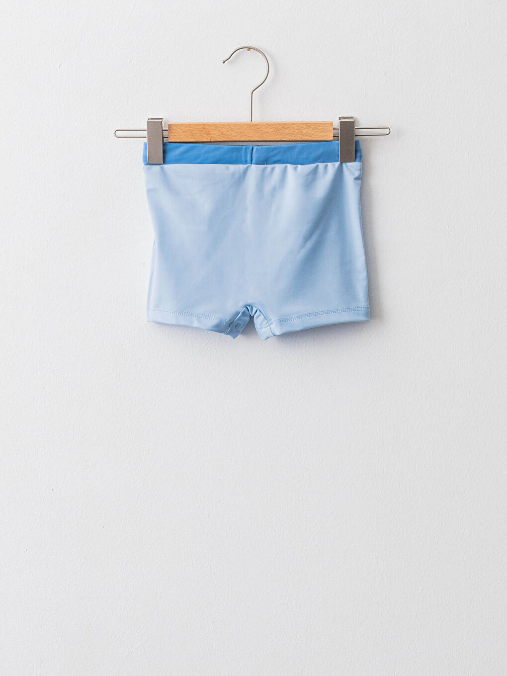 Elastic Waist Printed Baby Boy Fishnet Detailed Marine Shorts-1