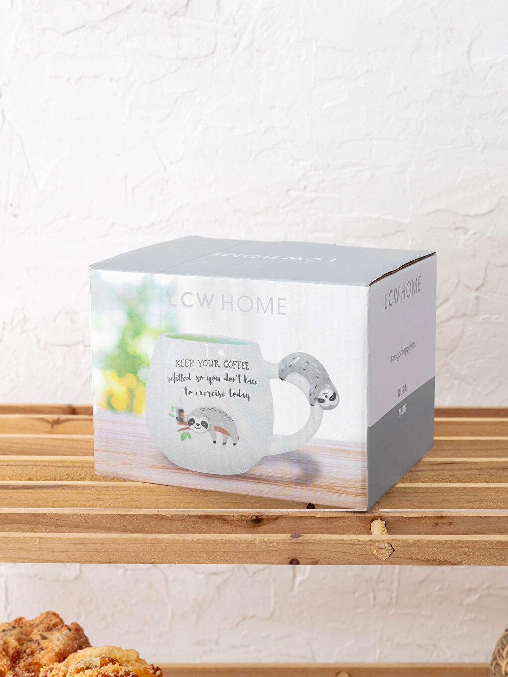 Karışık Rakun Figürlü Seramik Kupa Bardak-2