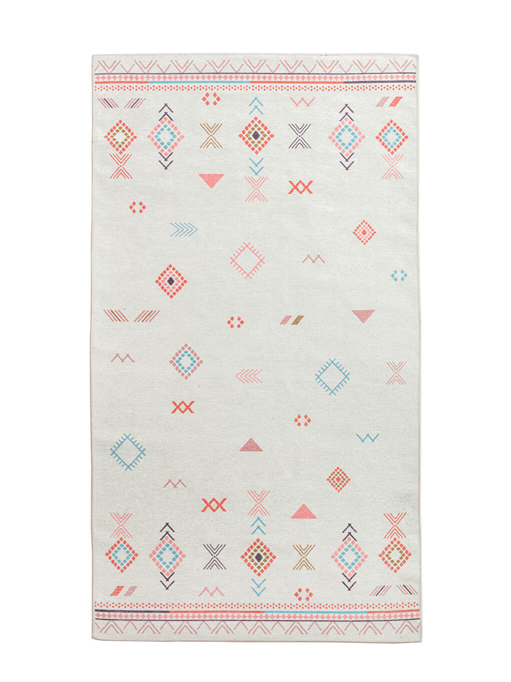 Karışık Baskılı Dokuma Halı 80x150 cm-1