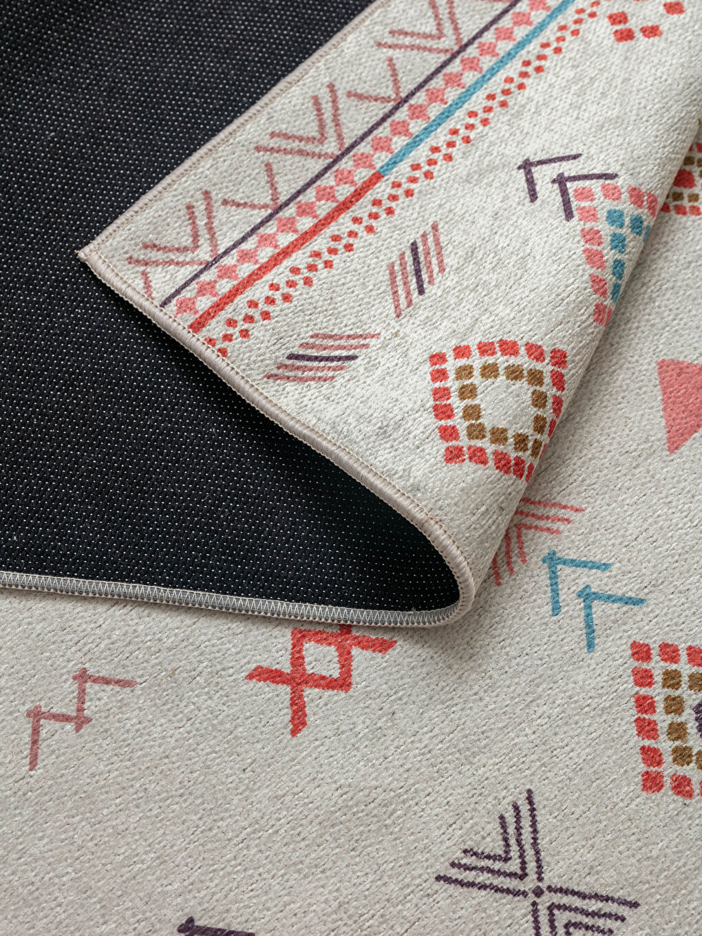 Karışık Baskılı Dokuma Halı 80x150 cm-2