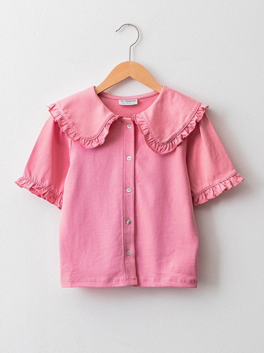 Baby Collar Short Sleeve Cotton Girl T-Shirt -S1FE65Z4-GJZ