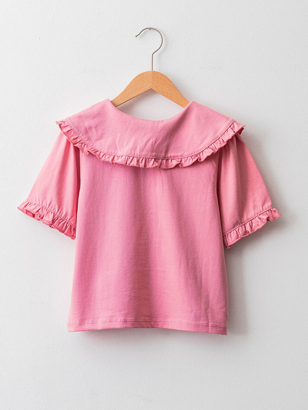 Baby Collar Short Sleeve Cotton Girl T-Shirt -S1FE65Z4-GJZ