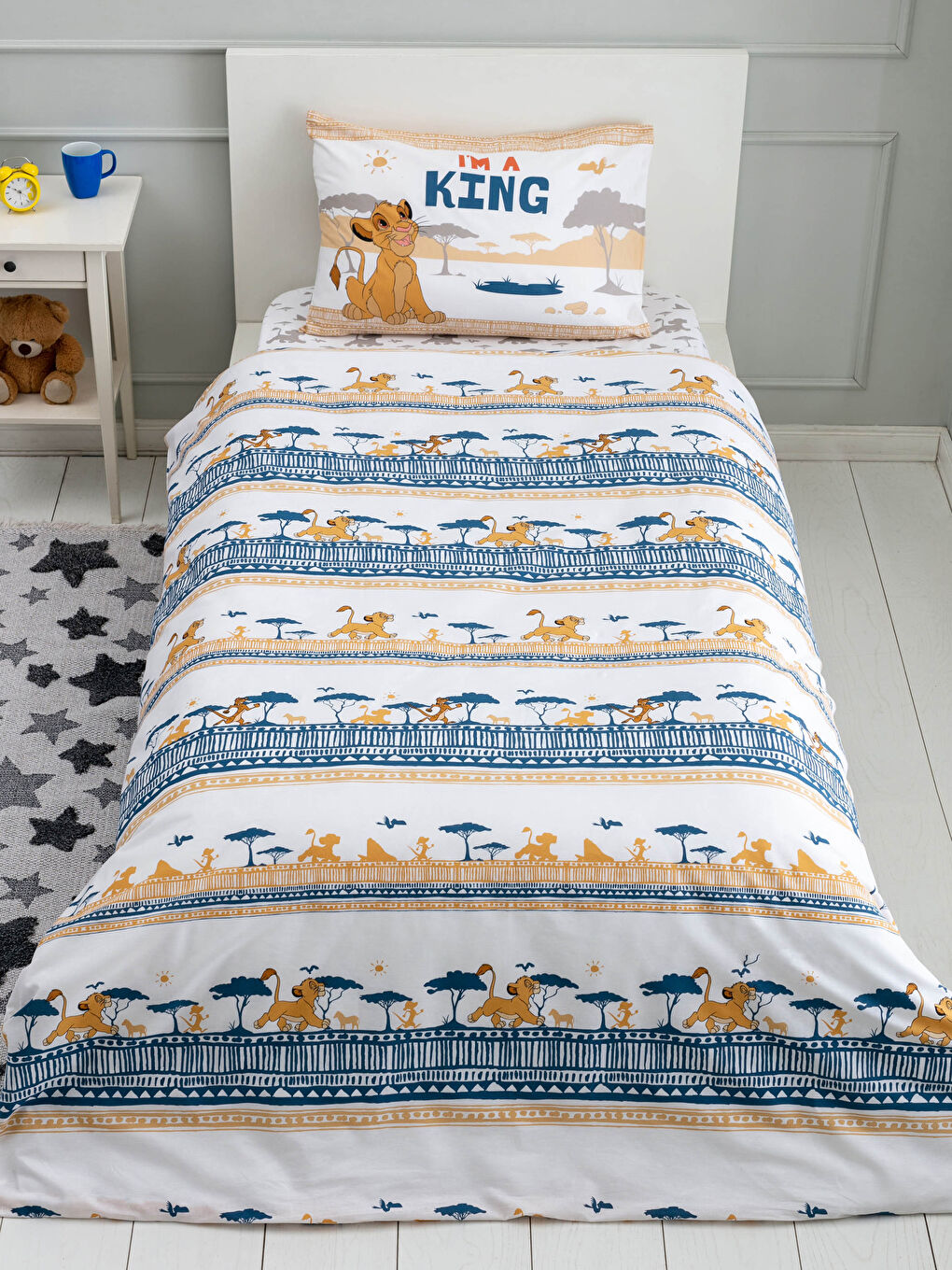 Parure de Housse de Couette Tissée Garçon Le Roi Lion Sous Licence-2